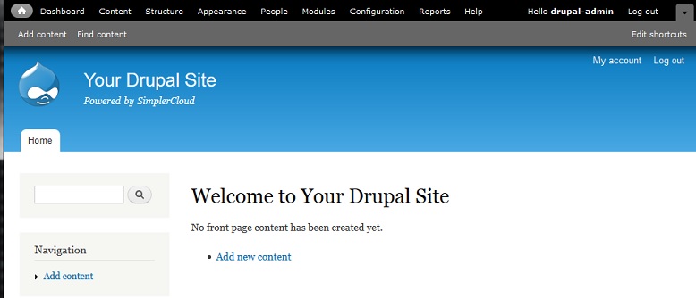 Drupal Site after login