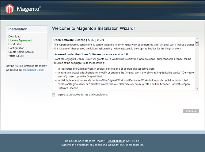 Magento Installation Wizard