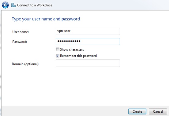 VPN Username Password